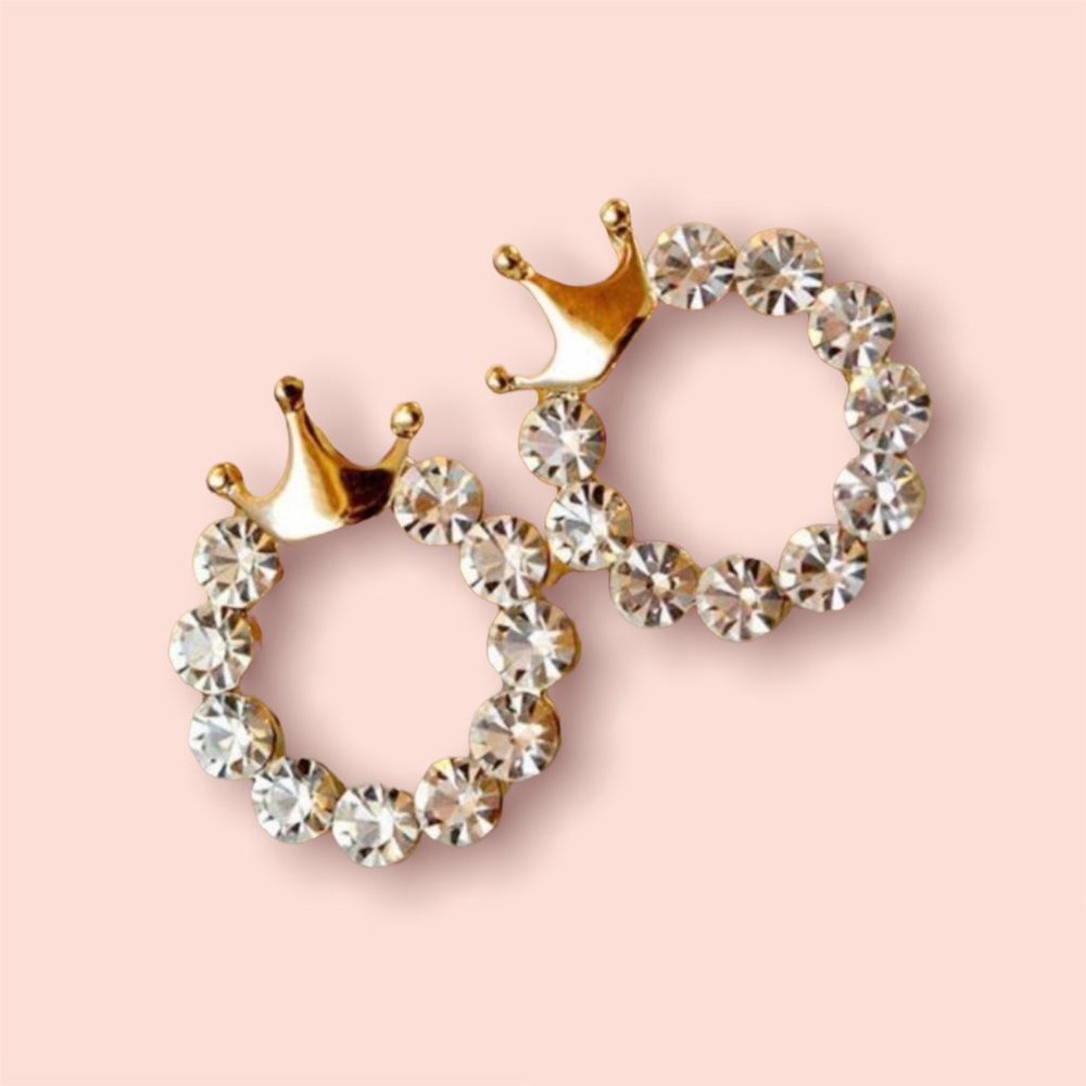 NEW Crown Rhinestone Earrings